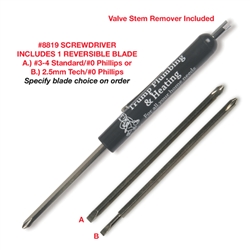 Reversible Blade Pocket Screwdriver Valve Core Top